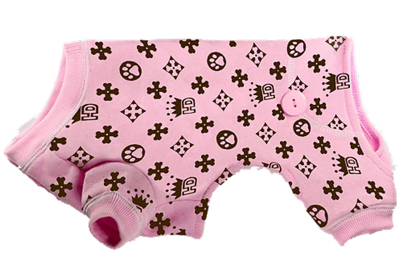 HD Crown Pink Long Johns Dog Pajamas, Hip Doggie at PupRwear