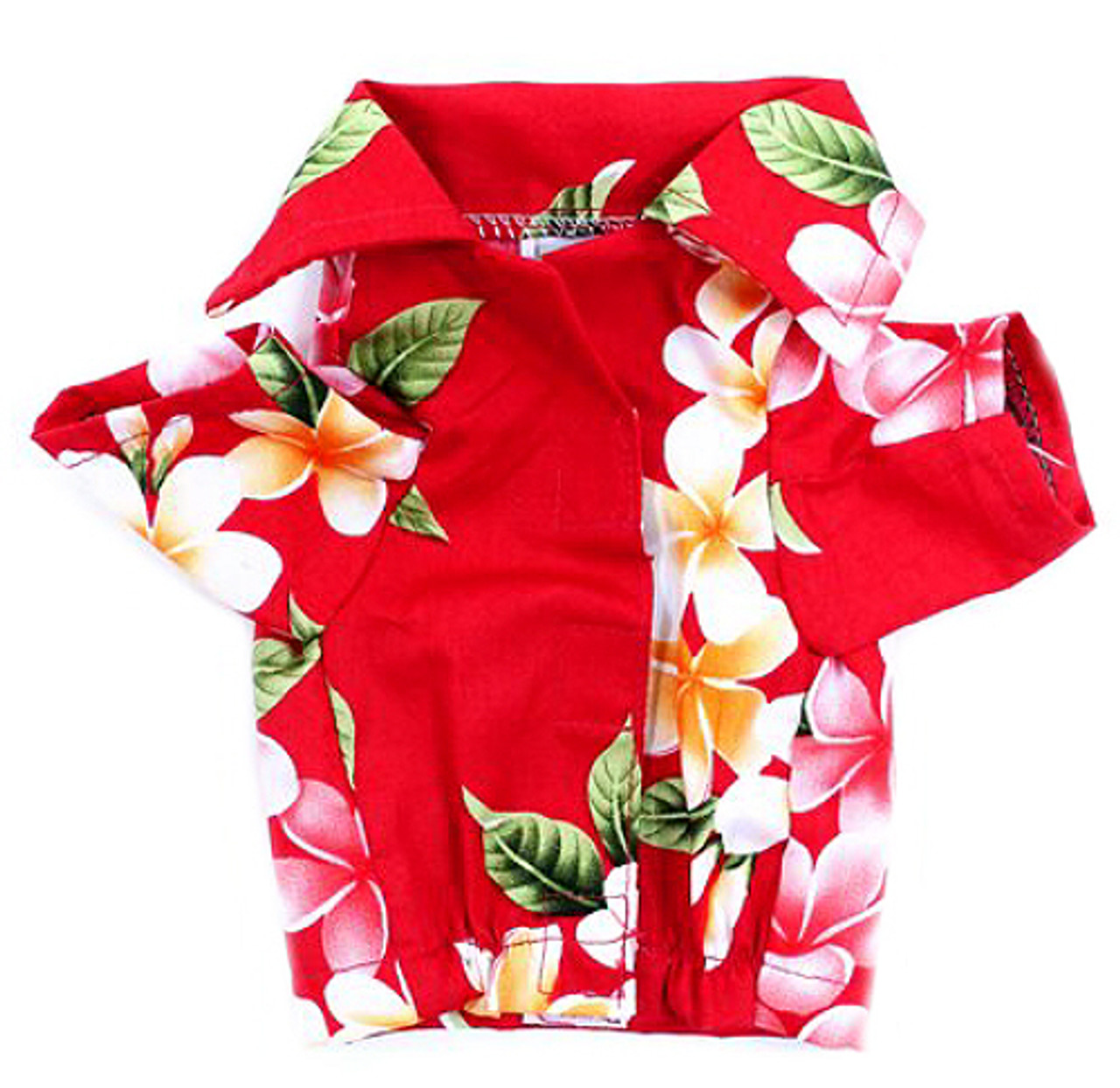 Red Flower Hawaiian Dog Shirt | Aloha Outlet at PupRwear