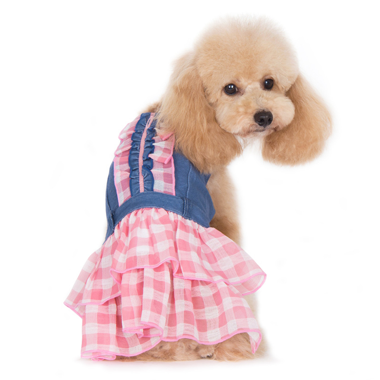 Denim Dog Dress - Cute Red Stripe Plush Bear Cowboy Pet Skirt, Pet Clothes  For Small Medium Large Dogs Puppy, Pet Costumes | Fruugo BH