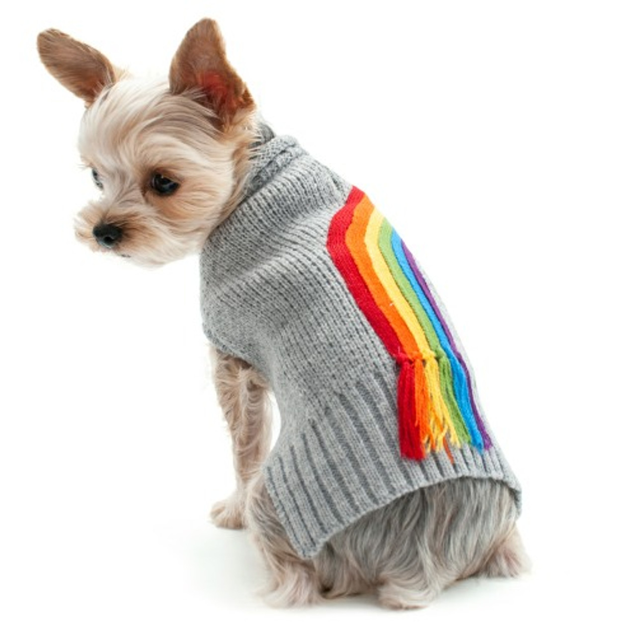 rainbow dog sweater