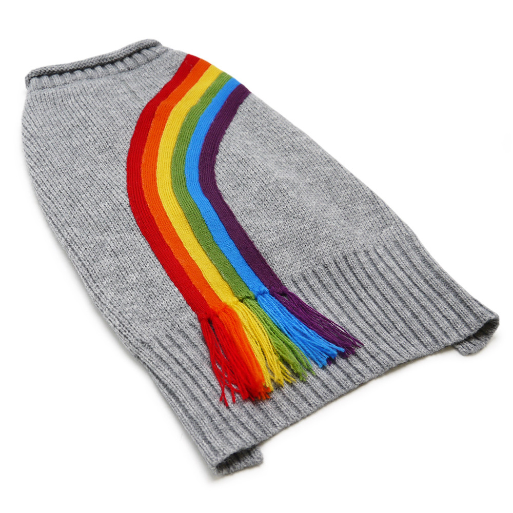 rainbow turtleneck sweater