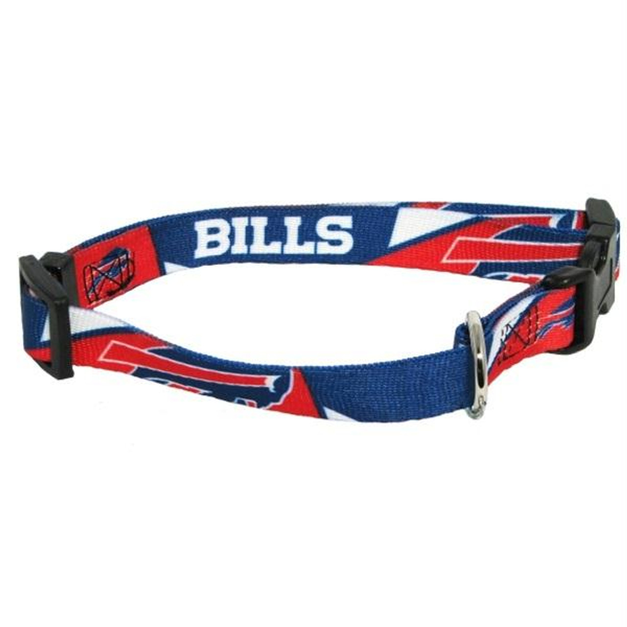 PINK Buffalo Bills Designer Dog Collar is available on Navy, Red, Pink  Webbing or 100% Polyester Webbing