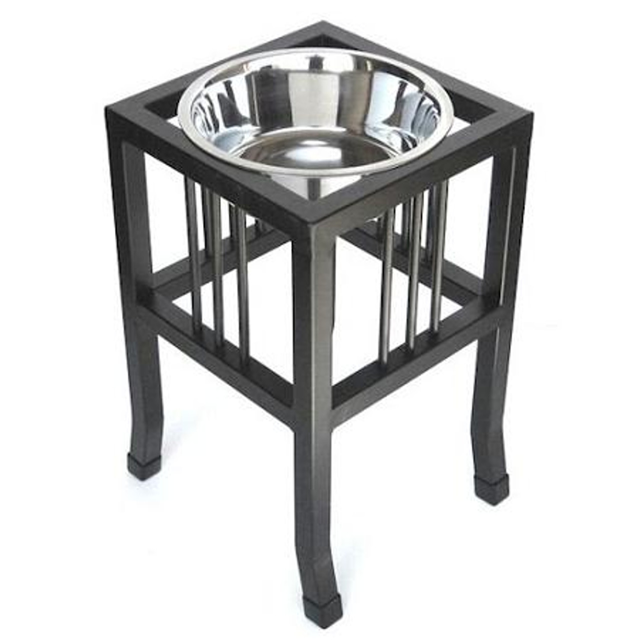 Baron. Wrought Iron Metal Elevated Dog Bowl Stand. S - L , XL Dog