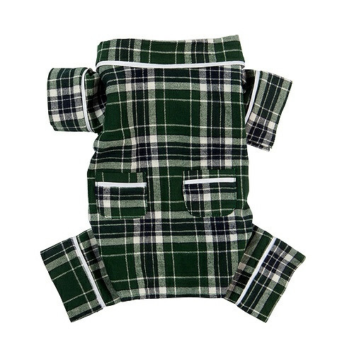 Green Plaid Flannel Dog Pajamas Fabdog at PupRwear