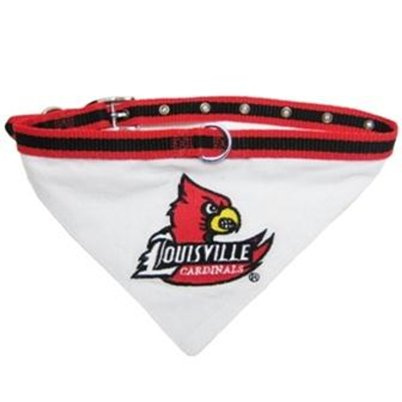 Pets First Louisville Cardinals Dog Collar Bandana - Small
