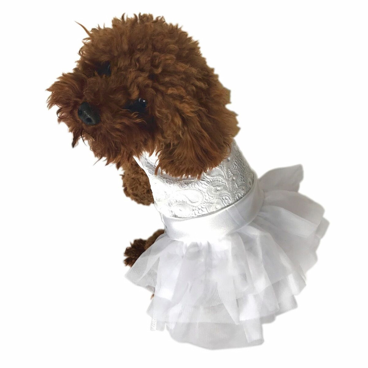 Fufu Tutu Dog Dress - White | Dog Squad at PupRwear