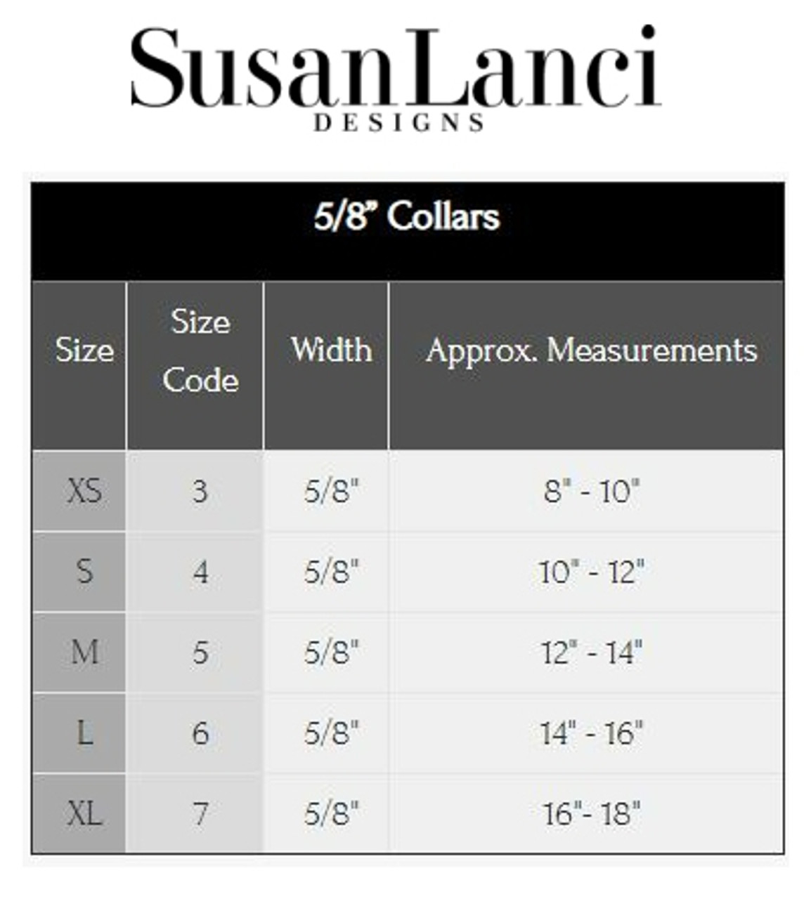 Width Conversion Chart