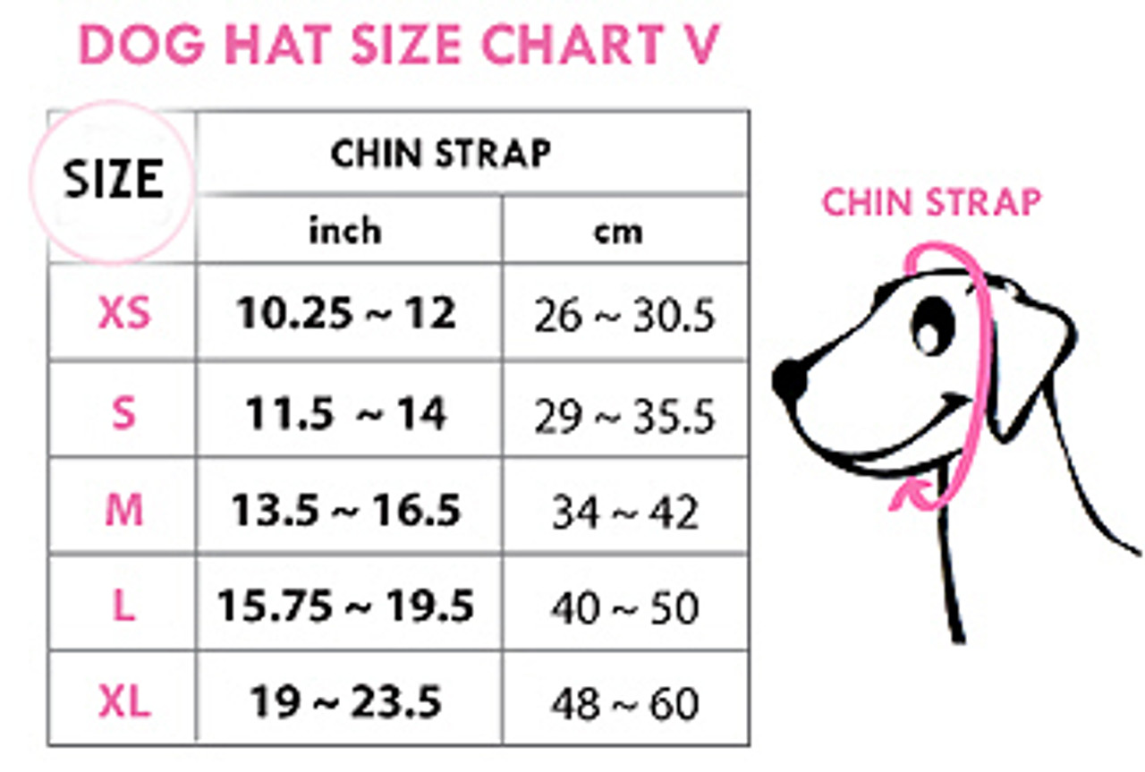 Dog Hat Size Chart