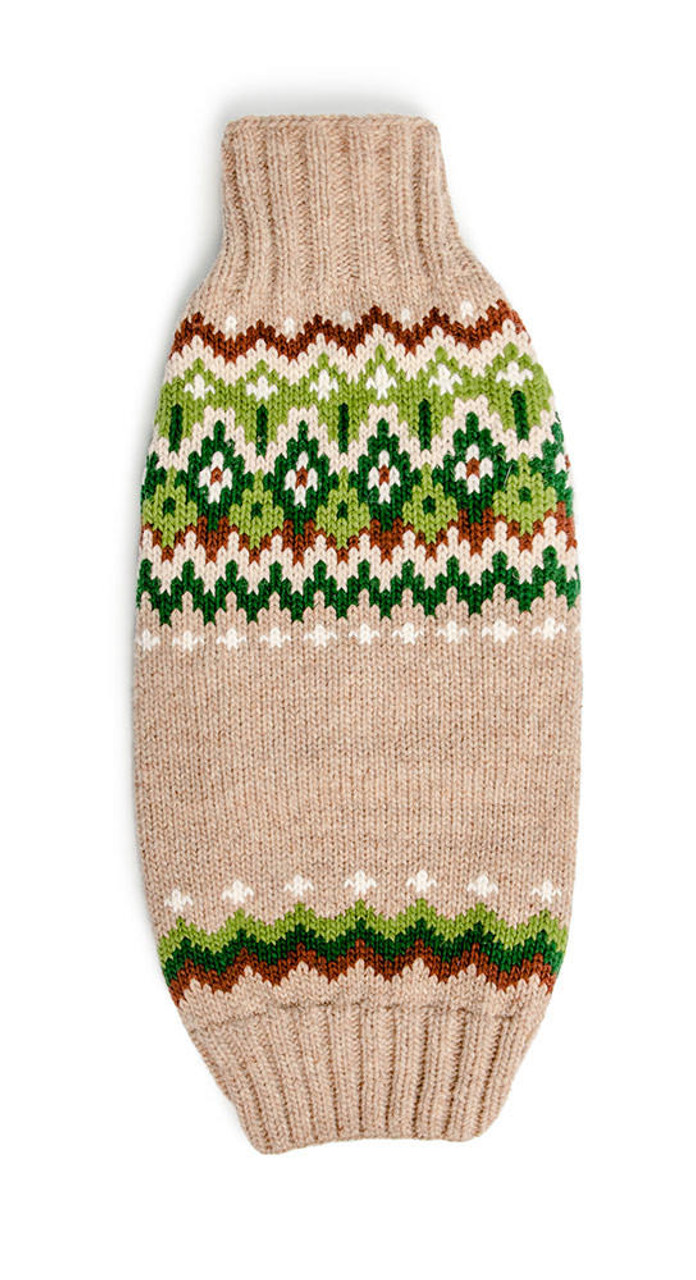 Ragg Wool Fairisle Hand Knit Dog Sweaters | Chilly Dog