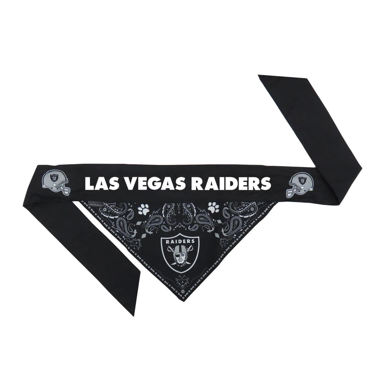 Las Vegas Raiders Pet Reversible Paisley Bandana