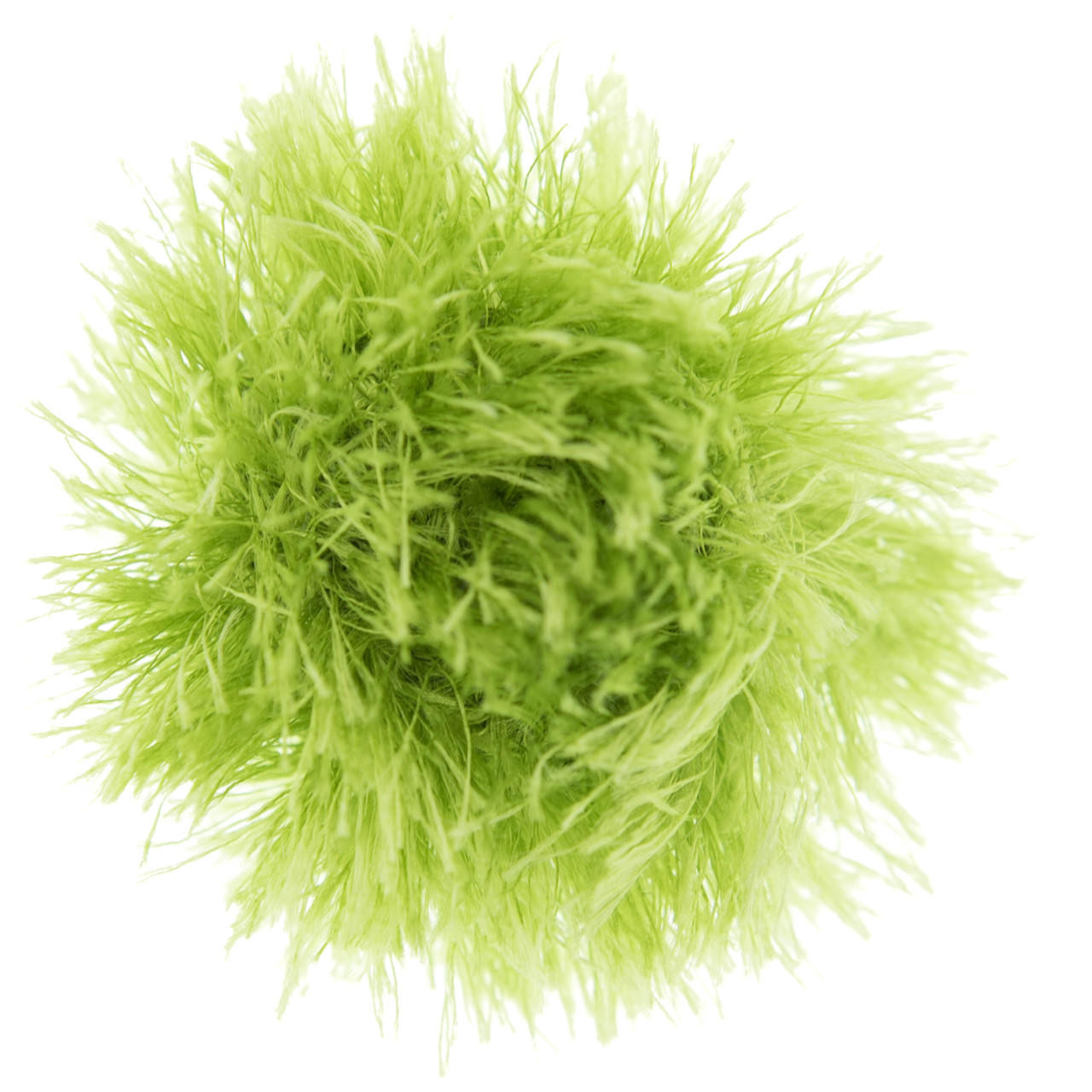 Rabbit Fur Pom Pom Ball Cat Toy - White