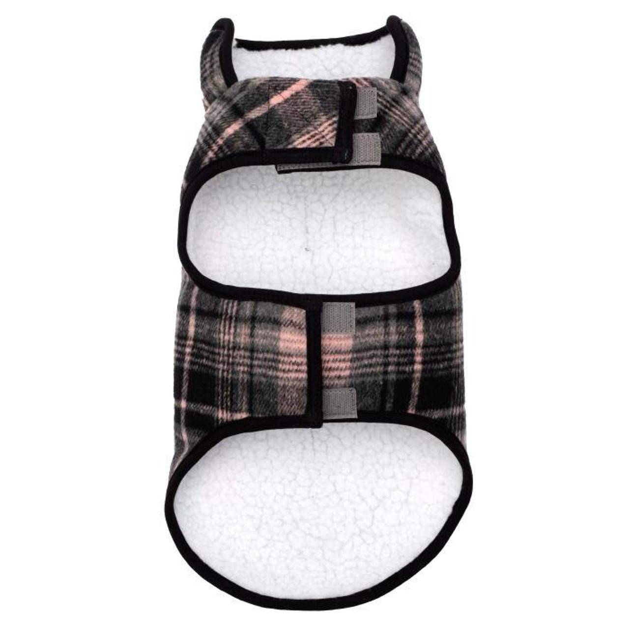 the worthy dog plaid sherpa lined dog alpine jacket