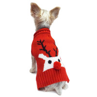 Red Nose Reindeer Dog Sweater