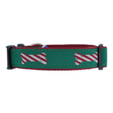Christmas Dog Collars - 1/2", 3/4", 1 1/4" -Peppermint Stick