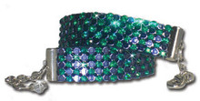 Emerald & Plum Swarovski Crystal Mesh Dog Necklace