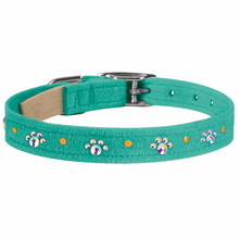 Crystal Paw Print Collars - Lots of Colors