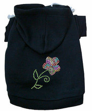 Flower Rhinestone Dog Hoodie