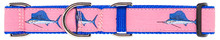 Dog Collar - Sailfish (Pink) - 3/4 & 1 1/4