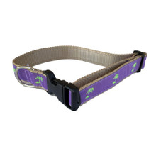 Dog Collar - Palm Trees (Purple) - 3/4, 1 1/4