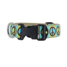 Dog Collar - Peace Sign - 3/4 & 1 1/4