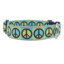 Dog Collar - Peace Sign - 3/4 & 1 1/4