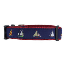 Dog Collar - Sailboats - 1 1/4