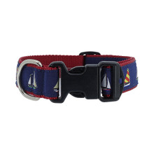 Dog Collar - Sailboats - 1 1/4