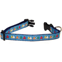 Dog Collar - Light Blue Rainbow Fleet - 1/2, 3/4, 1 1/4