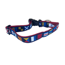Dog Collar - A-Z Nautical Code Flags - 1/2, 3/4, 1 1/4