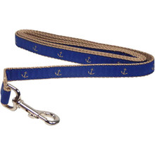 Cat or Dog Collar - Blue Anchor - 1/2, 3/4 &1 1/4