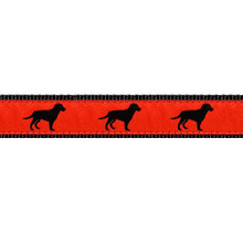 Dog Collar - Black Dog - 3/4 & 1 1/4