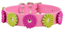 Pink Flower Collection Dog Collars & Leashes