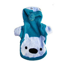 Turquoise Cuddly Snowflake Bear Dog Hoodie