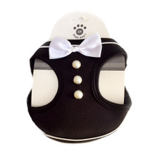 Tux White Satin Step-in Dog Harness