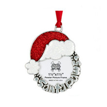 Pewter Ornament - Santa Paws/Picture