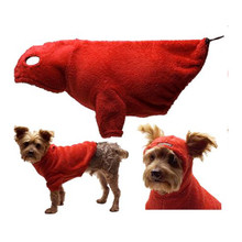 PILUS Dog Hoodie with Earholes - Red - 5 - 110 lbs