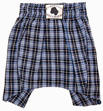 Dog Belly Boxer Shorts - Blue Cotton