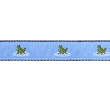 Dog Collar - Frogs - 3/4 & 1 1/4