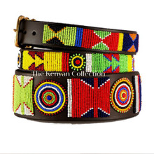 Primary Colors African Beaded Collar & Leash Collection