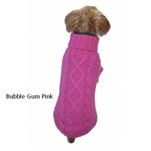 Bumble Gum Irish Knit Dog Sweater