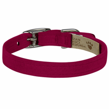 Plain 1/2" Ultra Suede Dog Collar - 30+ Colors