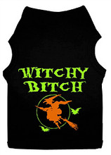 Witchy Bitch Halloween Dog Tank - Big Dog Sizes Too!