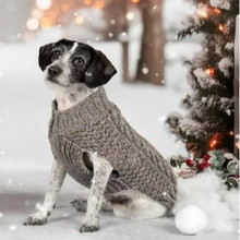 Grey Cable Knit Dog Sweaters