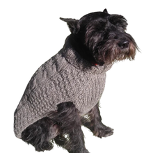 Grey Cable Knit Dog Sweaters