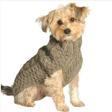 Grey Cable Knit Dog Sweaters