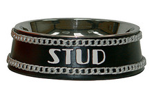 Black Stud Dog Bowl