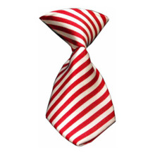 Red & White Candy Cane Stripe Dog Neck Tie