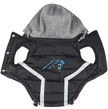 NFL Carolina Panthers Licensed Dog Puffer Vest Coat - S - 3X