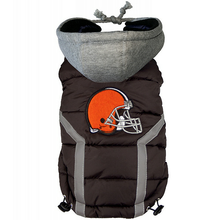 NFL Cleveland Browns Licensed Dog Puffer Vest Coat - S - 3X