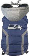 NFL Seattle Seahawks Licensed Dog Puffer Vest Coat - S - 3X